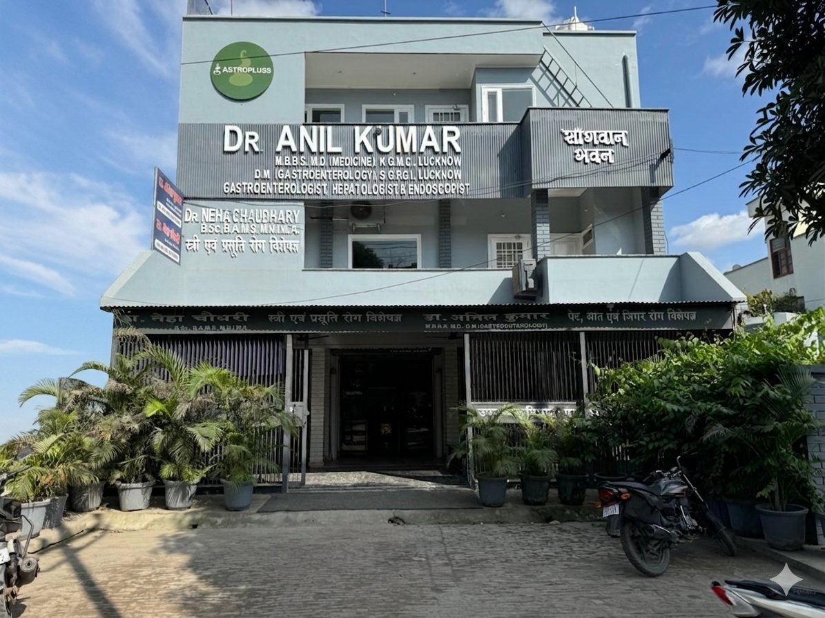 GASTROPLUSS clinic, Meerut — Dr. Anil Kumar's practice signboard